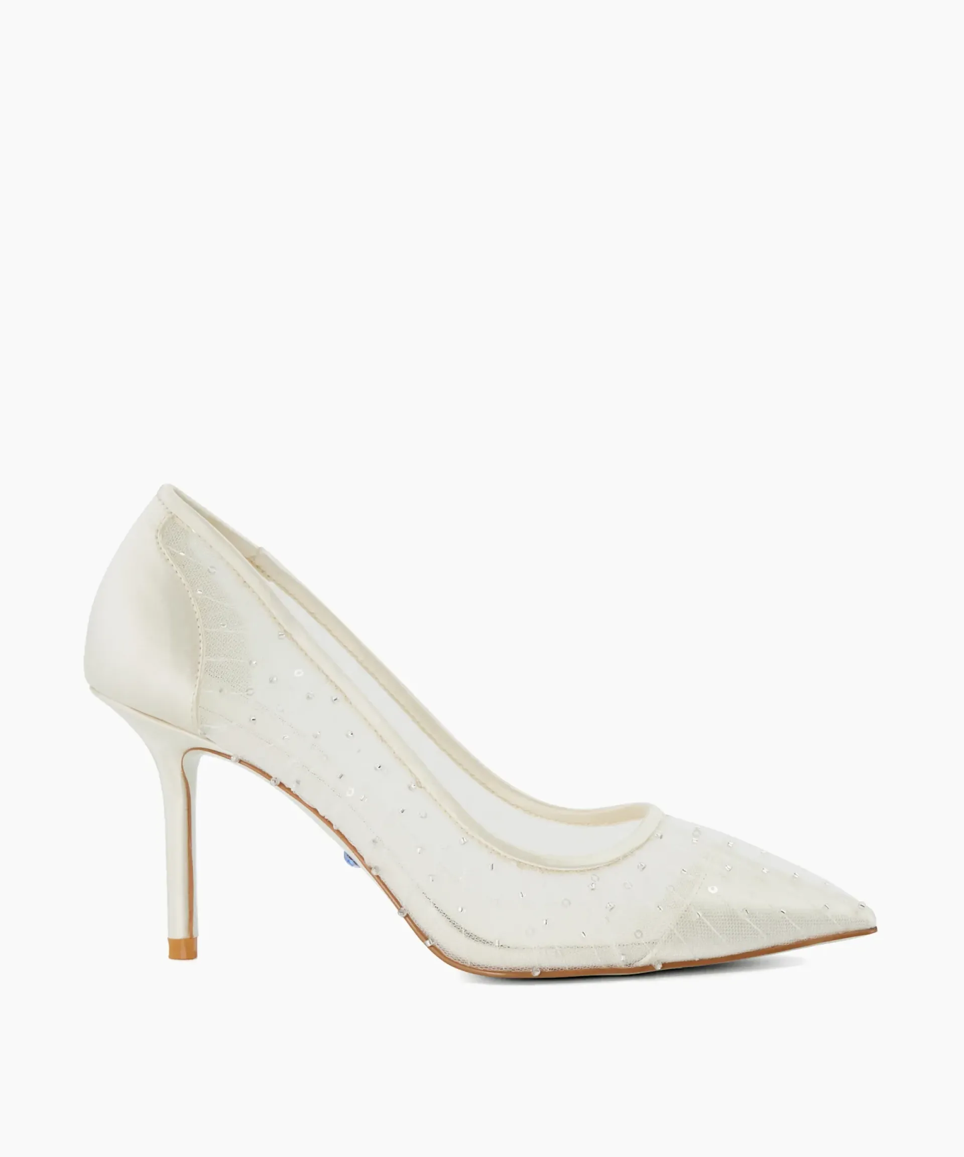 Dune London Heels>Bespoke - Ivory White