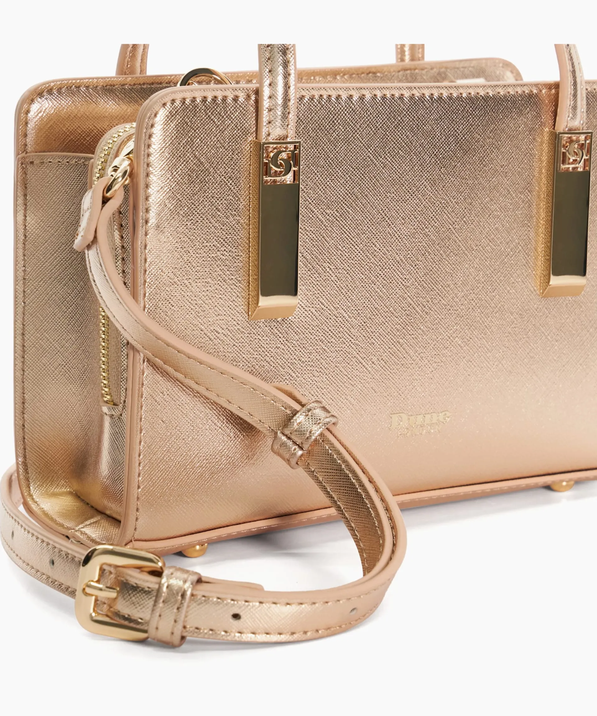 Dune London Handbags>Dinkydenbeigh - Rose Gold Metallic