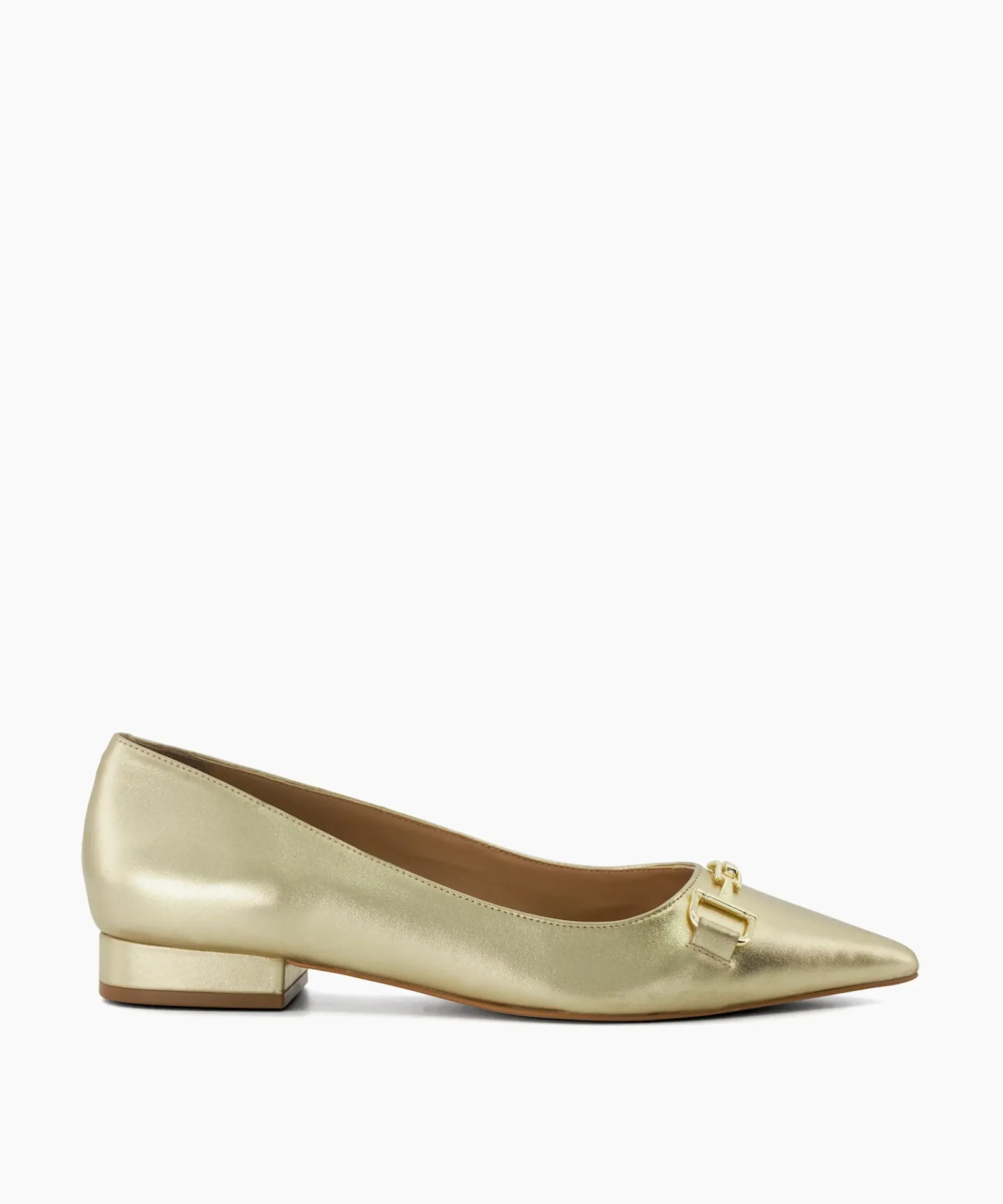 Dune London Ballet Pumps>Haydenne - Gold Metallic