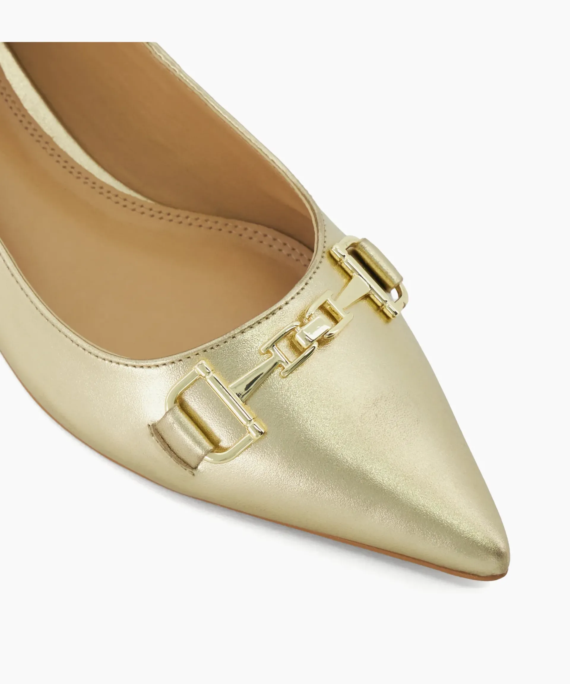Dune London Ballet Pumps>Haydenne - Gold Metallic