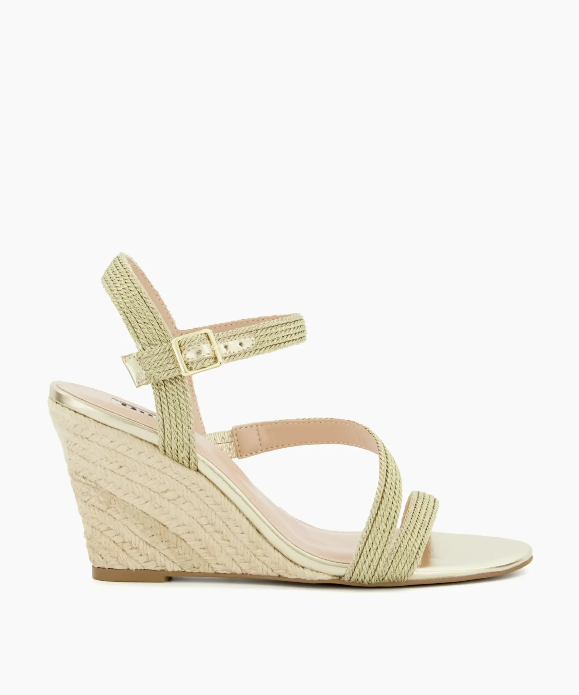Dune London Wedge Sandals>Kaia - Gold Metallic