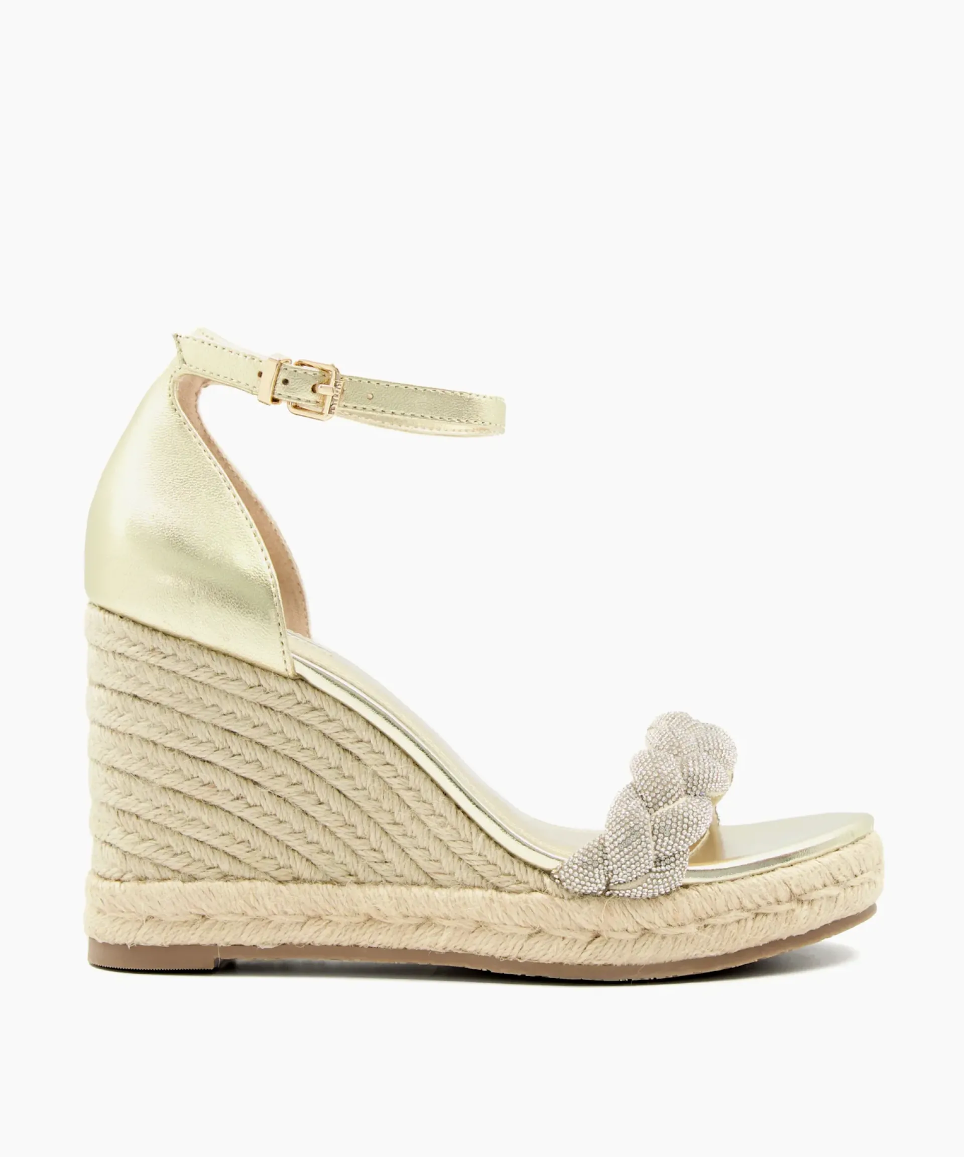 Dune London Wedge Sandals>Kingdom - Gold Metallic