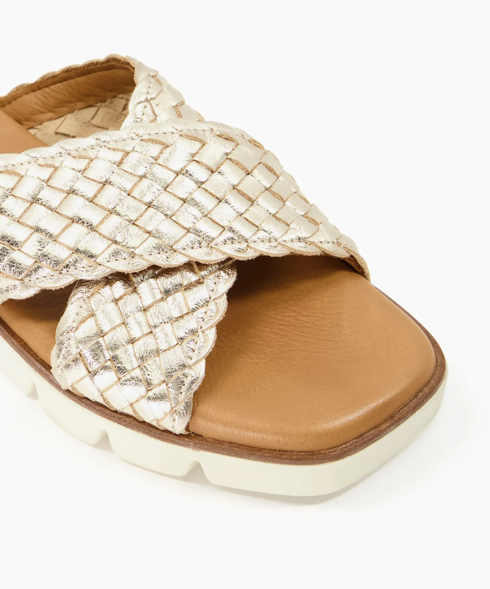 Dune London Flat Sandals>Lexey - Gold Metallic