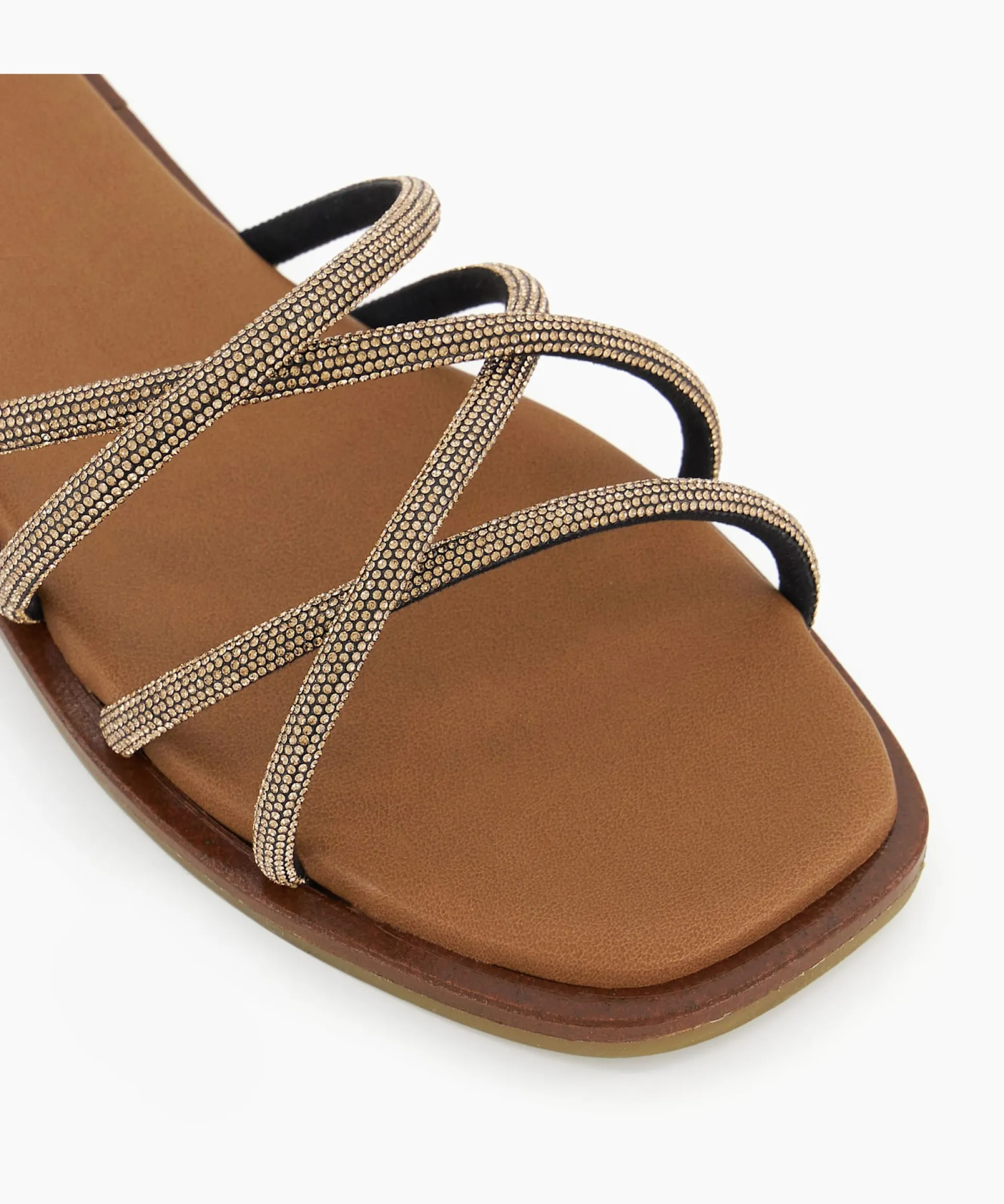 Dune London Flat Sandals>Lilybet - Bronze Metallic