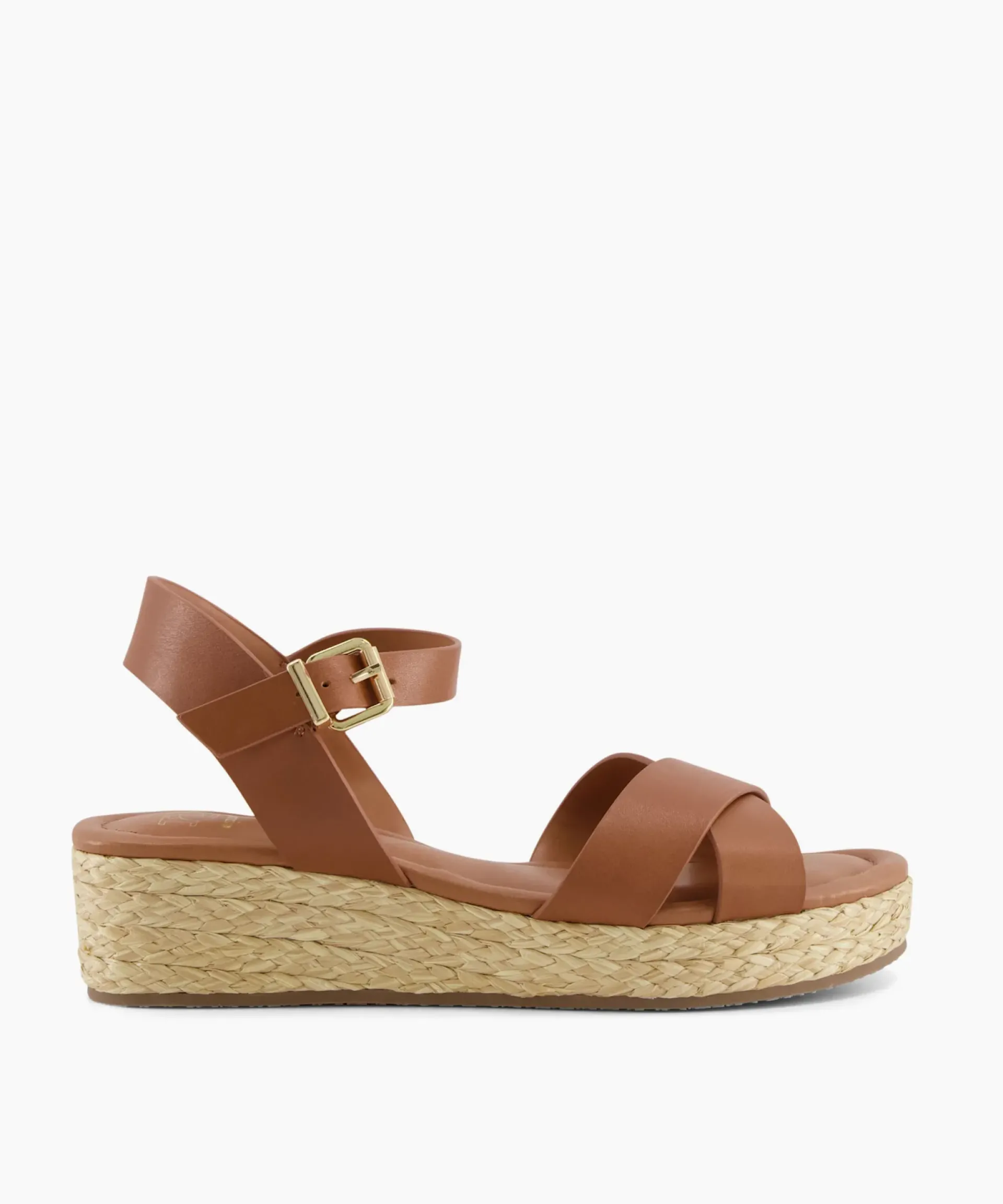 Dune London Wedge Sandals>Linnie - Tan Brown